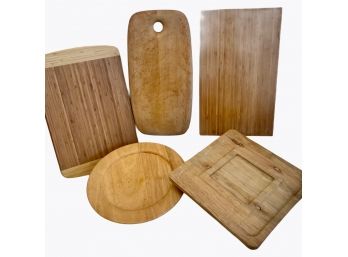 Hardwood Cutting Board Lot (5 Pieces)