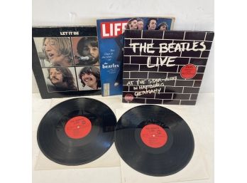 Two Beatles Albums & 1968 Life Magazine B