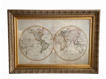 Amazing HUGE Framed Antique Atlas Map 48' X 34'