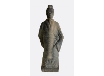 Vintage Chinese Stone Warrior Figurine