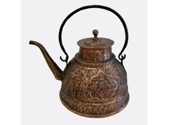 Stunning Large Persian Copper Tea Kettle