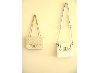 Lot Of 2 Purses: Sondra Roberts And JH (white And Beige)