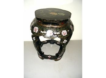 Painted Oriental-style Stool Or Side Table