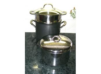 Farberware And Calphalon Pots (2)
