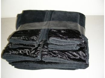 Set Of 12 J. Queen NY Black Towels: 2 Bath Plus 10 Face, Hand