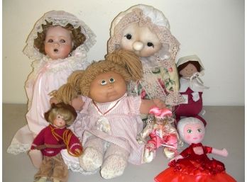 Lot Of 7 Dolls, Including 3 Porcelain