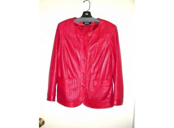 Ellen Tracy Neiman Marcus Red Jacket Size 10