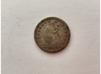 1853 D Liberty Seated Quarter