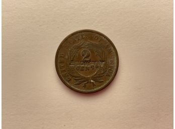 1864 Copper Two Cent Piece