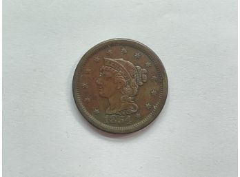 1854 Braided Hair Liberty Head Large Copper Cent