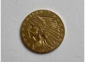 1927 Indian Head Gold $2.50 Quarter Eagle