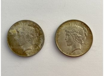 Two Peace Dollars 1924 & 1925