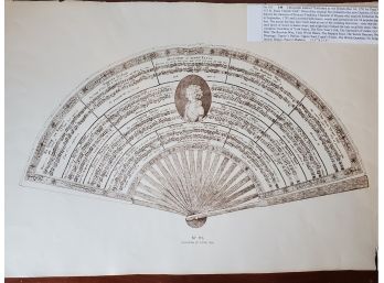 Large Later Lithograph Of The 1791 Original Fan Created For The New Duchess Of York