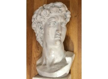 Vintage Bust Of Michelangelos David -  Near Two Feet Tall!