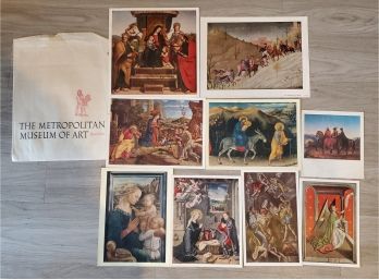 Lot Of 9 Full- Color Religious Prints From The Metropolitan Museum Of Art Bookshops -most With Descriptions