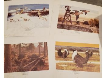 Vintage Ephemera Lot Of 7 Remington Arms Co. Prints Watercolor (1)  Portrait Photos (4) & Post Cards (2)