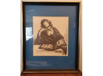 'Rabbi'  By David.  Framed Print