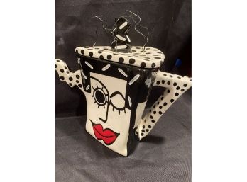 Whimsical Tea Pot By Artist Jerilynn Babroff