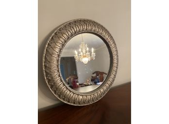 Round Classic Style Silver Framed Mirror