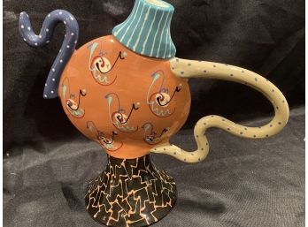 Whimsical Tea Pot Unsigned