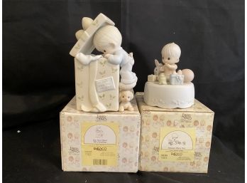 ENESCO PRECIOUS MOMENTS Music Boxes Pair