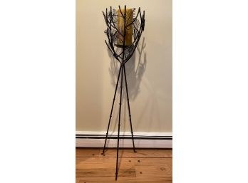 Metal Candle Holder On Tripod Stand