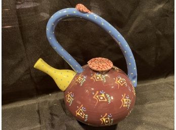 Whimsical Tea Pot Signed Straropoli