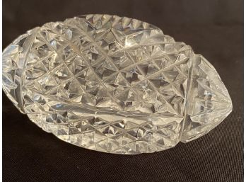 WATERFORD CRYSTAL Football Shaped Paperweight