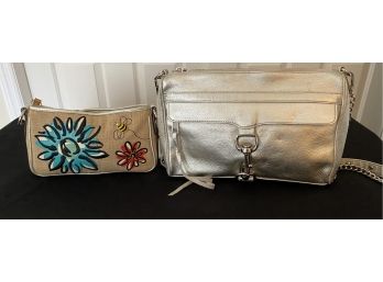 Rebecca Minkoff Silver Bag And Coach Designer Bags