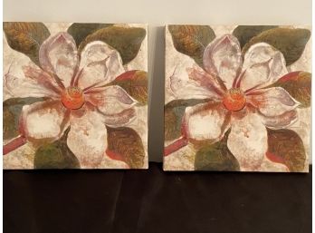 Decorative Giclee Frameless Single Flower -  Pair