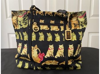 VERSACE  Vintage   All About Cats  Tote/shoulder Bag  Versace Logo