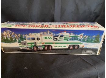 VINTAGE HESS TOY TRUCK & HELICOPTER 1995