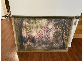 Wisteria Tapestry Style Wall Hanging  With Metal Rod