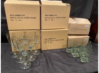 Keller-Charles 24 All Purpose Wine Glasses & 12 Tumblers  All Plastic