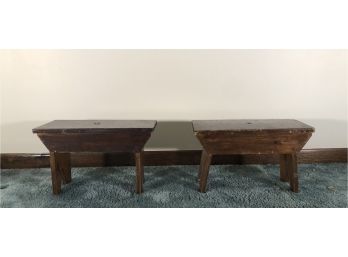 Pair, 2 Wood Footrests/steps