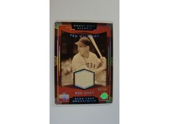 2004 Upper Deck Sweet Spot Ted Williams Game Used Jersey Card #43/50