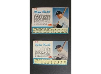 (2) 1962 Post Cereal #5 Mickey Mantle - Magazine & Box Variations