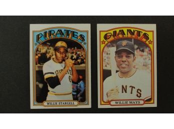 1972 Topps #49 Willie Mays & #447 Willie Stargell