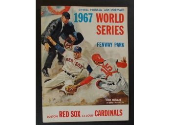 1967 World Series Program ( Fenway Edition) Scored Yaz HR - Red Sox Vs Cardinals