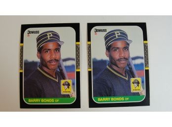 (2) 1987 Donruss  #361 Barry Bonds Rookie Cards