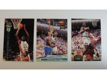 (3) Shaquille O'neal Rookie Cards - Stadium Club #247, Fleer Ultra #328, & Classic #1