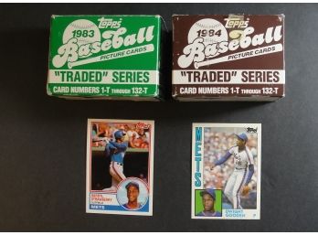 1983 & 1984 Topps Traded Complete Sets- Strawberry & Gooden Rookie Cards