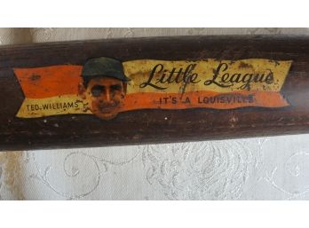 Ted Williams Decal Baseball Bat H&B  Louisville Slugger