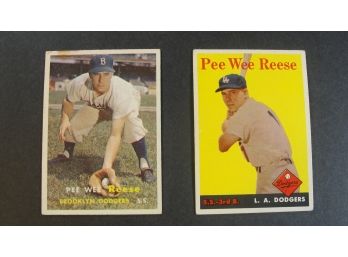 1957 & 1958 Topps Pee Wee Reese