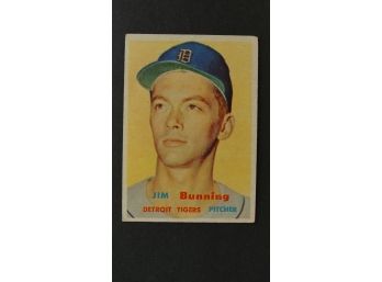 1957 Topps #338 Jim Bunning Rookie Card