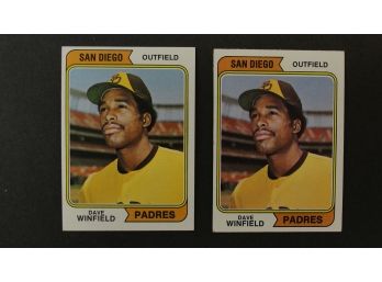 (2) 1974 Topps #456 Dave Winfield Rookie Cards