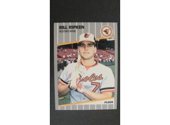 1989 Fleer Bill Ripken Error Card F#*K Face On Knob Of Bat