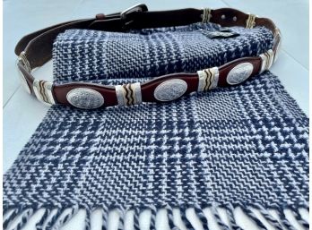 Men's Tony Lama Belt & Men's Jos. A. Bank Wool & Cashmere Scarf