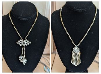 Vintage Rhinestone Necklaces , Remember Rhinestones Are Real Stones!