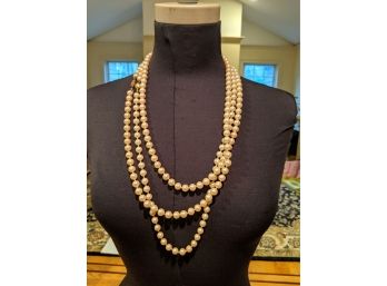 2 High Quality Faux Pearl Necklaces One Is Stamped  Les Bernard Inc.